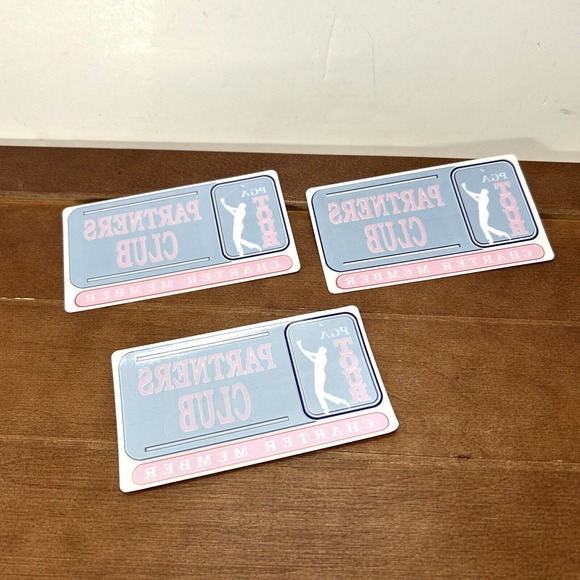 Other - Set of 3, PGA Tour, Partners‎ Club Charter Member Window Stickers Lot